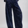 Tibi Acid Wash Winslow Sweatpant Acid Navy Clearance