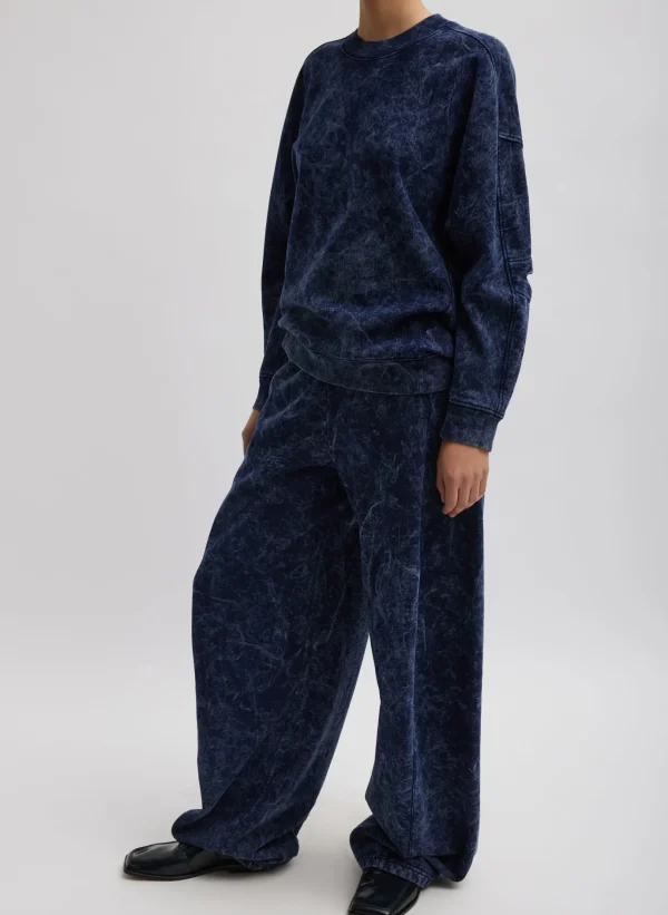 Tibi Acid Wash Winslow Sweatpant Acid Navy Clearance