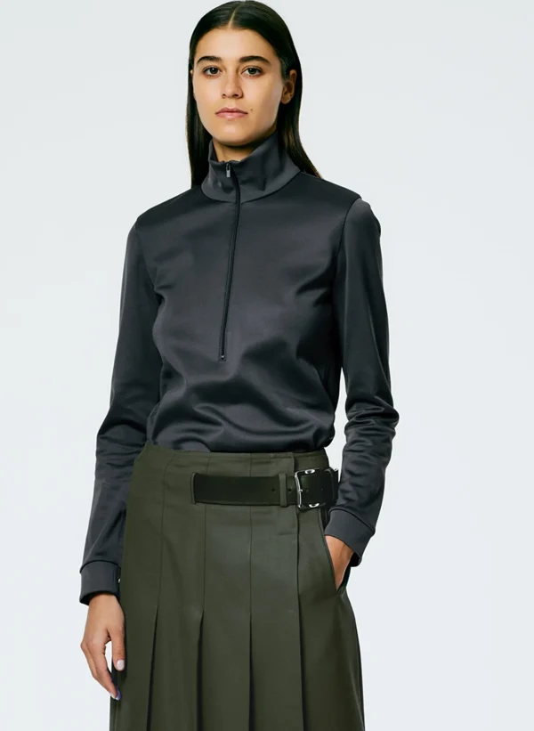 Tibi Active Knit Slim Sporty Top Navy Fog Online