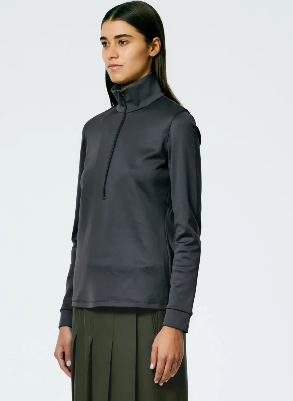 Tibi Active Knit Slim Sporty Top Navy Fog Online