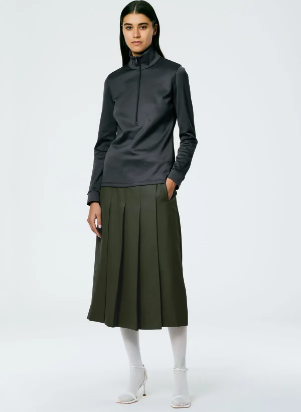 Tibi Active Knit Slim Sporty Top Navy Fog Online