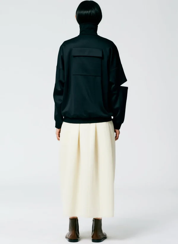 Tibi Active Knit Zipper Detailed Track Jacket Black Best