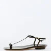 Tibi Barry Kidskin Sandal Brown Cheap