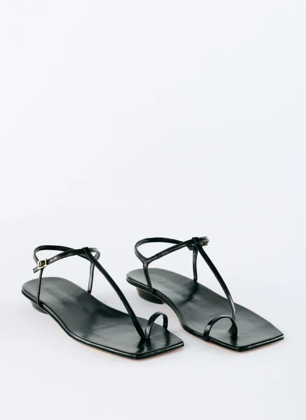 Tibi Barry Kidskin Sandal Black Fashion