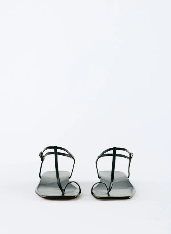 Tibi Barry Kidskin Sandal Black Fashion