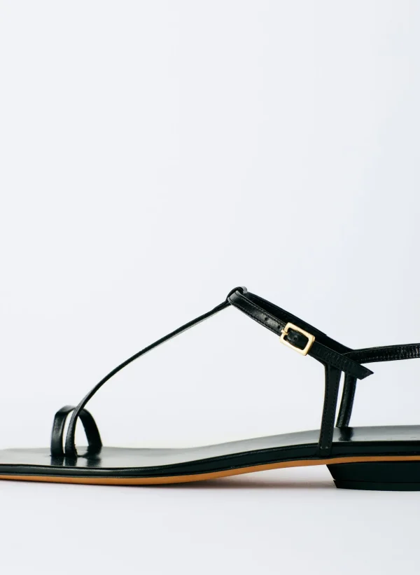 Tibi Barry Kidskin Sandal Black Fashion