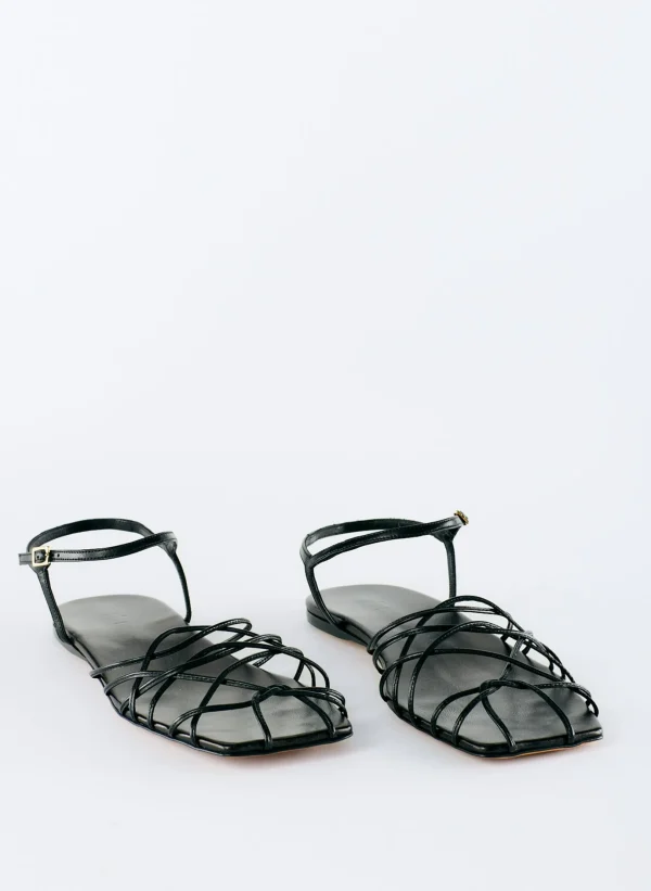 Tibi Berneice Kidskin Sandal Black Shop