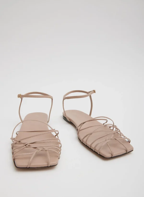 Tibi Berneice Kidskin Sandal Nude Store