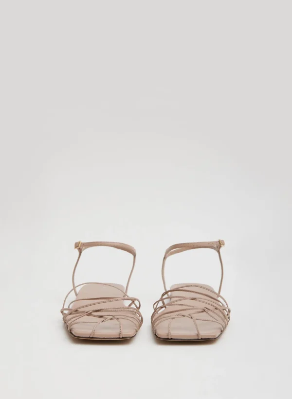 Tibi Berneice Kidskin Sandal Nude Store