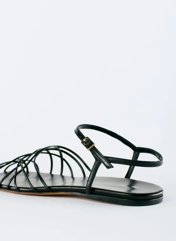 Tibi Berneice Kidskin Sandal Black Shop