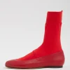 Tibi Borg Sock Shoe Red Shop