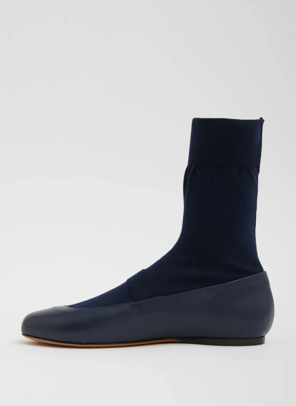 Tibi Borg Sock Shoe Navy Store