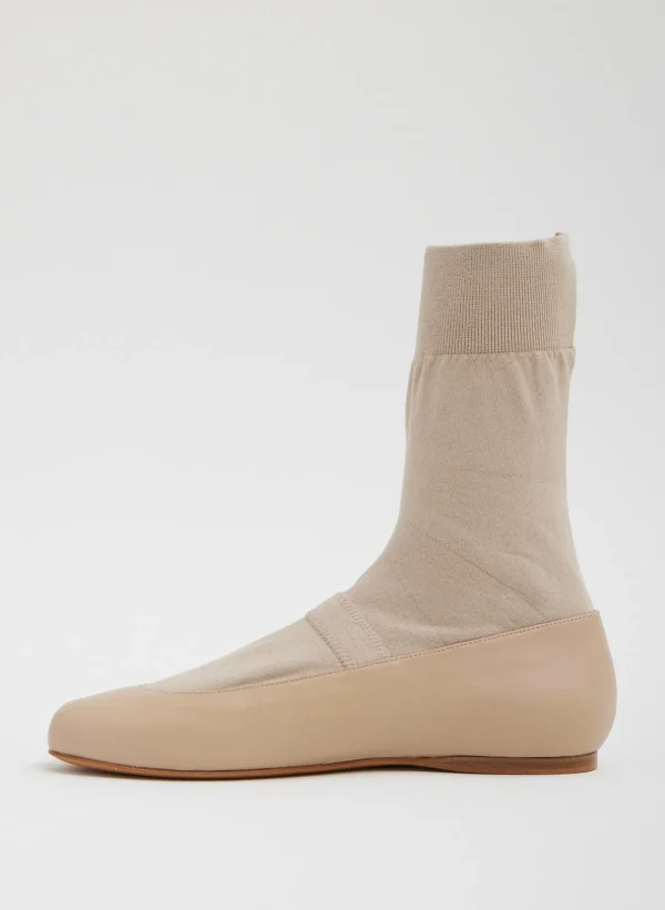 Tibi Borg Sock Shoe Nude Discount
