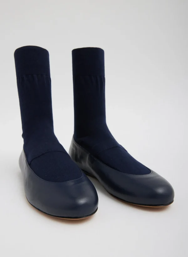 Tibi Borg Sock Shoe Navy Store