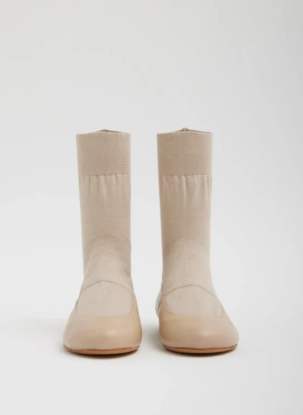Tibi Borg Sock Shoe Nude Discount