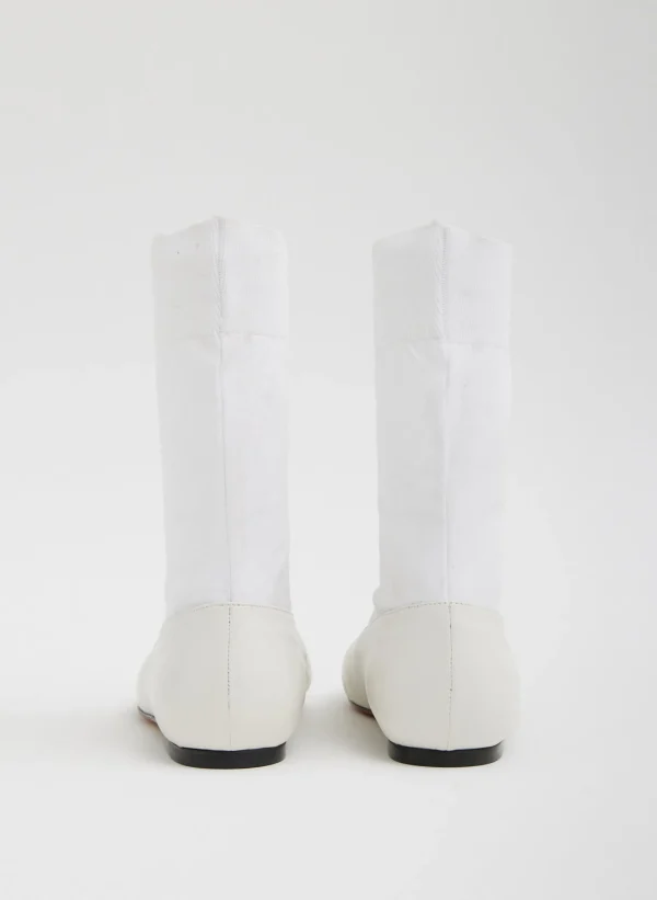 Tibi Borg Sock Shoe Optic White Flash Sale