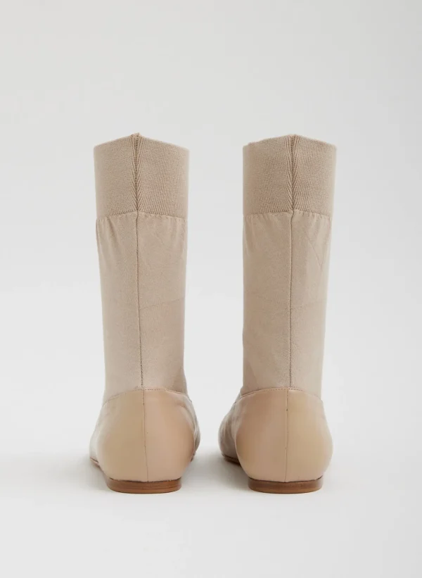 Tibi Borg Sock Shoe Nude Discount