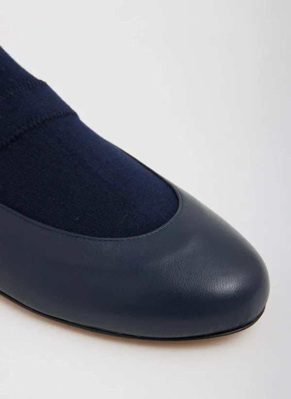 Tibi Borg Sock Shoe Navy Store