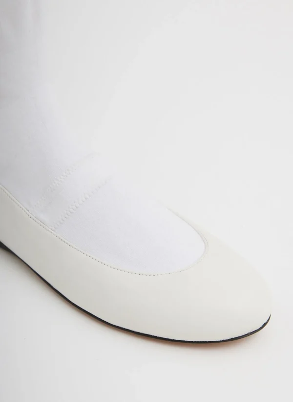 Tibi Borg Sock Shoe Optic White Flash Sale