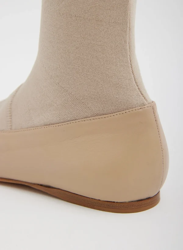 Tibi Borg Sock Shoe Nude Discount