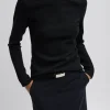 Tibi Boucle Knit Long Sleeve Circular Top Black Best