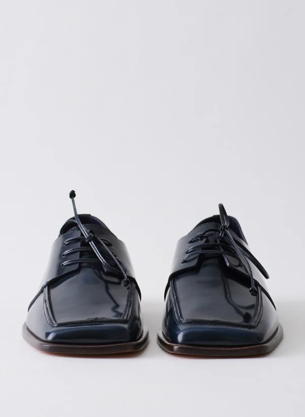 Tibi Brody Square Toe Loafer Navy Flash Sale
