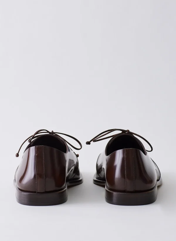 Tibi Brody Square Toe Loafer Espresso Discount