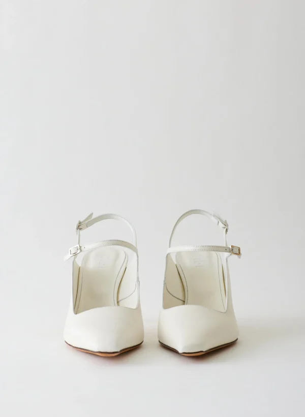 Tibi Calf Bob Slingback White Outlet