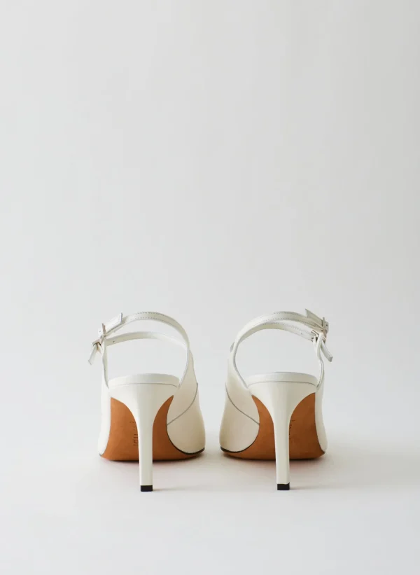 Tibi Calf Bob Slingback White Outlet