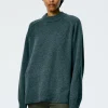 Tibi Cashmere Sweater Crewneck Oversized Pullover Dark Heather Grey Shop