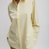 Tibi Charlie Men's Slim Shirt Lemon Ice Shop