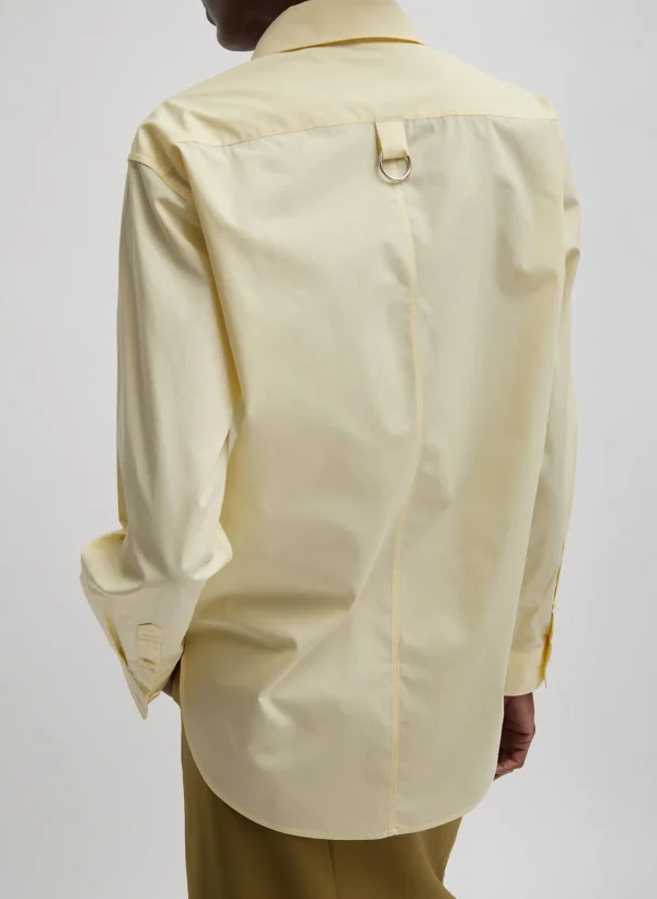 Tibi Charlie Men's Slim Shirt Lemon Ice Shop