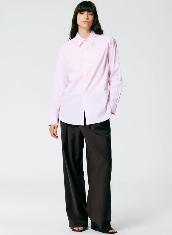 Tibi Charlie Men's Slim Shirt Pink Cheap