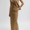 Tibi Chino Maxi Skirt Tan Flash Sale