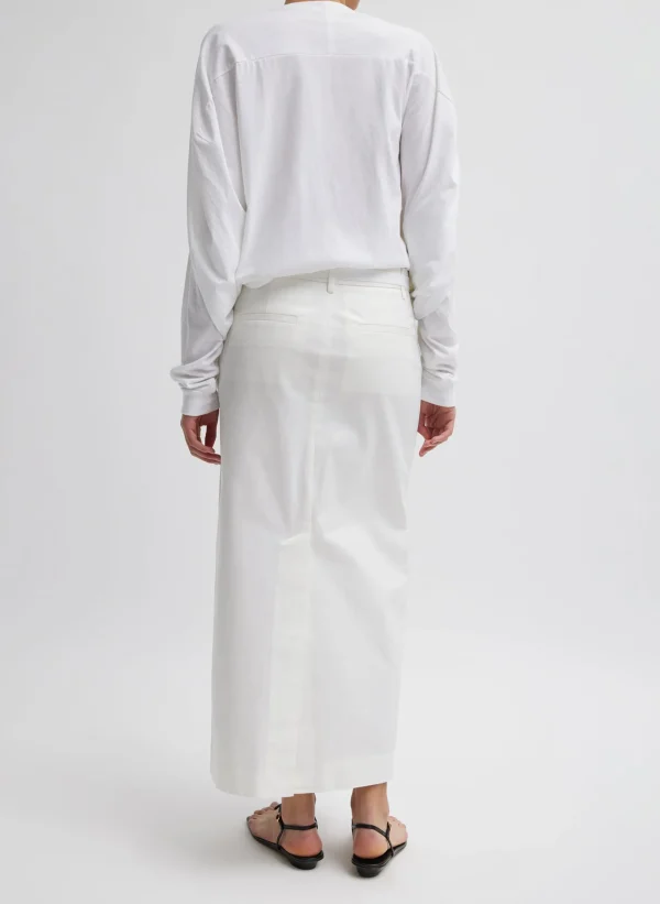 Tibi Chino Maxi Skirt White Fashion
