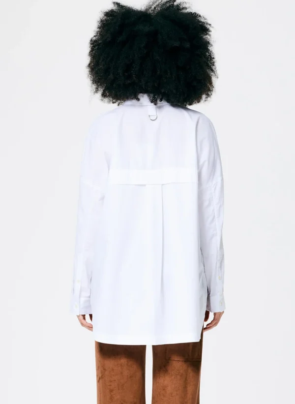 Tibi Classic Shirting Oversized Gabe Shirt White Store