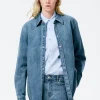 Tibi Classic Wash Denim Easy Shirt Classic Blue Cheap