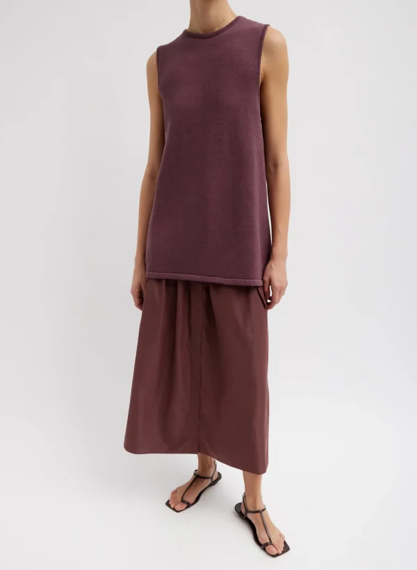 Tibi Cotton Criss Cross Sleeveless Sweater Cinnamon Shop