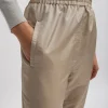 Tibi Crispy Nylon Kat Jogger Desert Sand Flash Sale