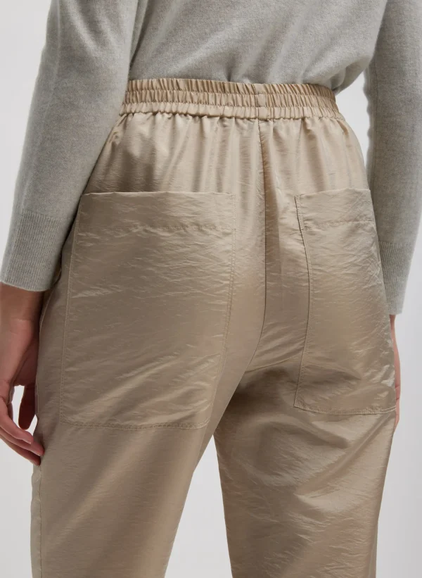Tibi Crispy Nylon Kat Jogger Desert Sand Flash Sale