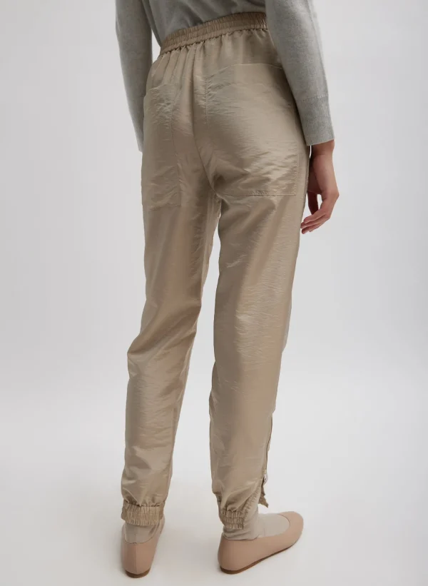 Tibi Crispy Nylon Kat Jogger Desert Sand Flash Sale