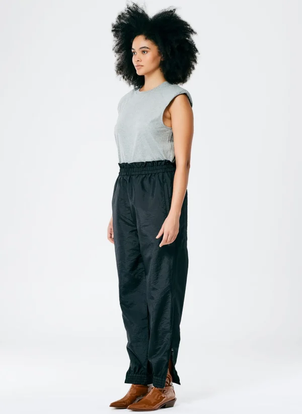 Tibi Crispy Nylon Paper Bag Felix Jogger Black Store