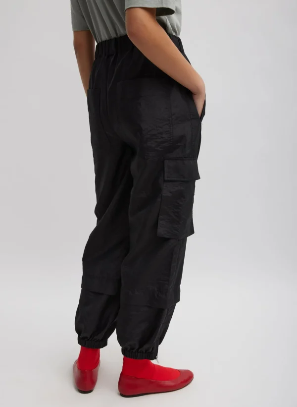 Tibi Crispy Nylon Wilt Pull On Jogger Black Online