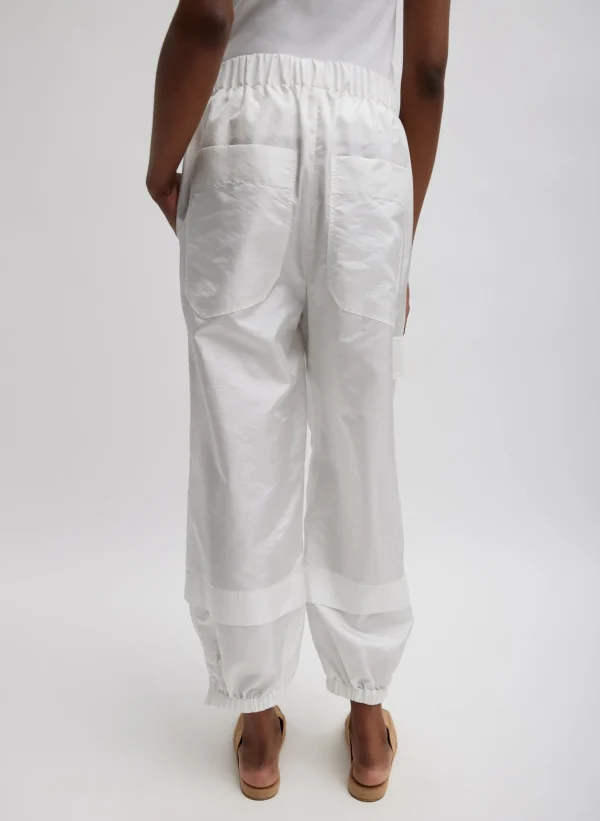 Tibi Crispy Nylon Wilt Pull On Jogger White Store