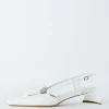 Tibi Croc Print Victor Slingback White Best