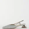 Tibi Curly Victor Slingback Silver Outlet