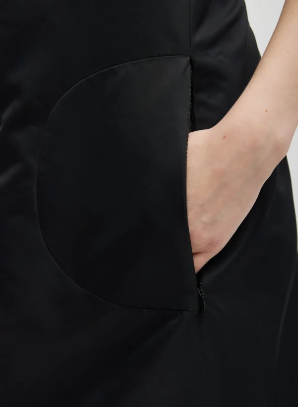 Tibi Daisy Embroidery Long Dress Black Clearance