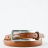 Tibi Darwin Leather Belt Cognac Best Sale