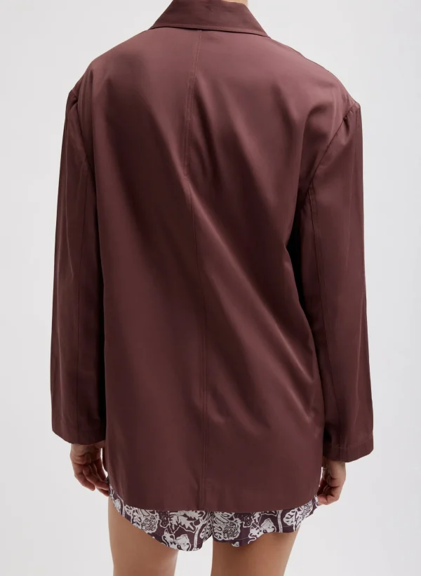 Tibi Drapey Suiting Liam Blazer Cinnamon Cheap