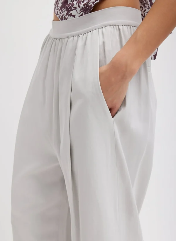 Tibi Drapey Suiting Marit Pull On Pant Stone New